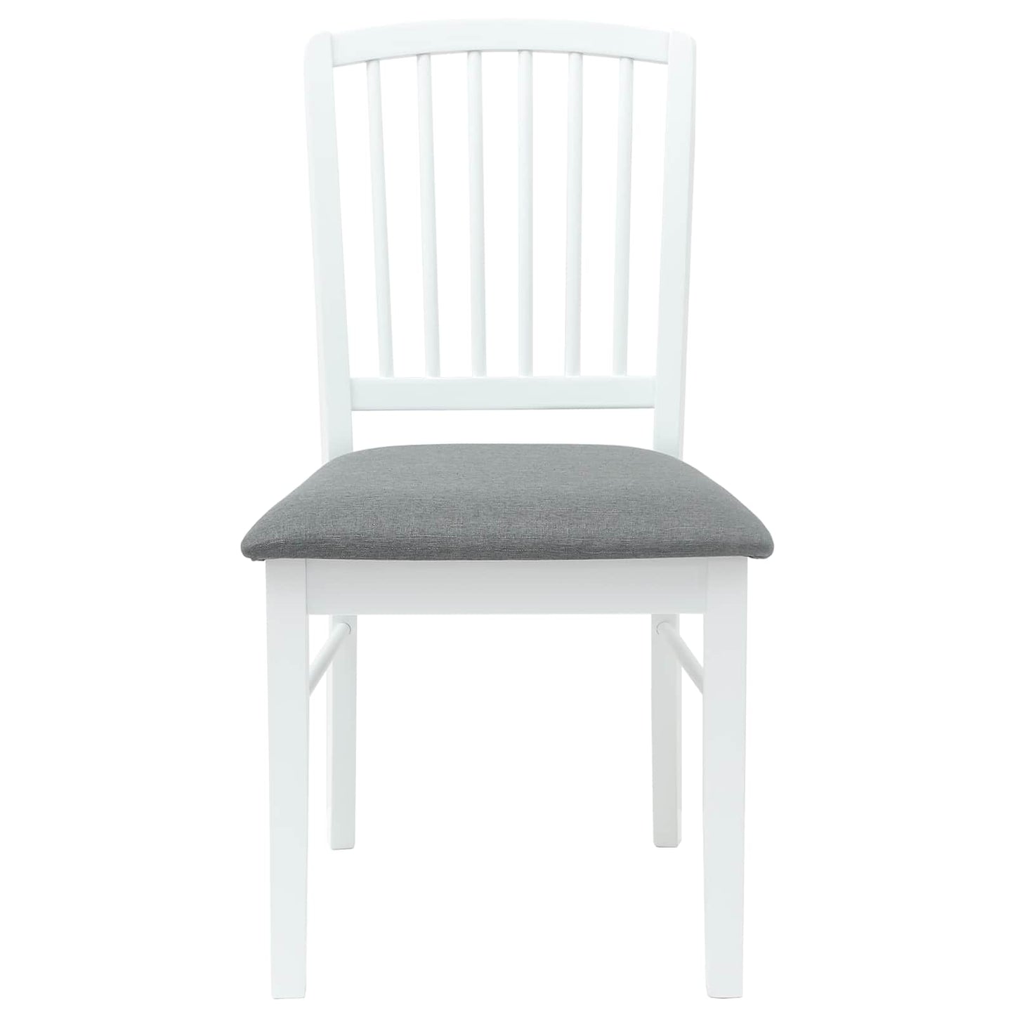 vidaXL Esszimmerstühle 2 pcs Weiß 50 x 52,5 x 91 cm Massives Gummiholz