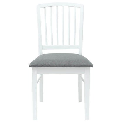 vidaXL Esszimmerstühle 2 pcs Weiß 50 x 52,5 x 91 cm Massives Gummiholz