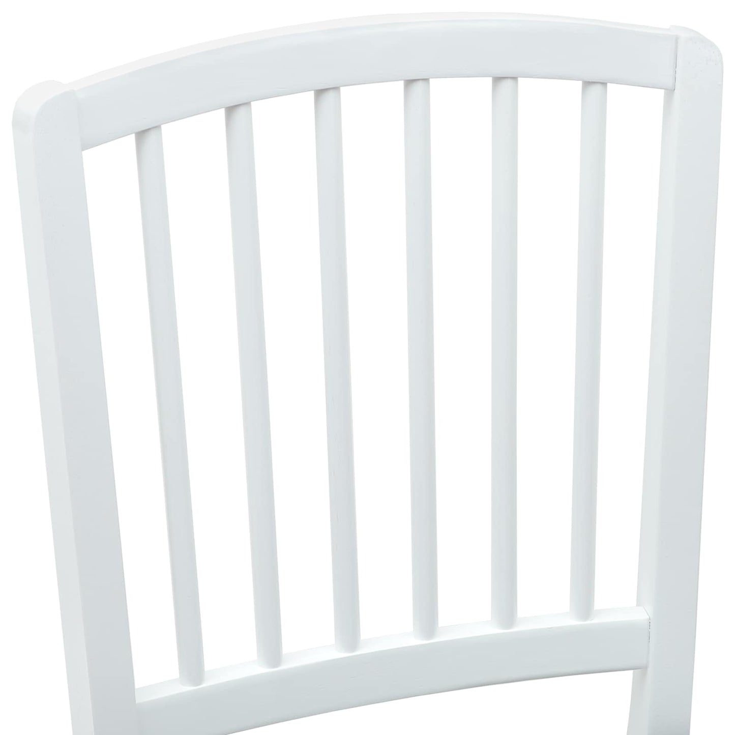vidaXL Esszimmerstühle 2 pcs Weiß 50 x 52,5 x 91 cm Massives Gummiholz