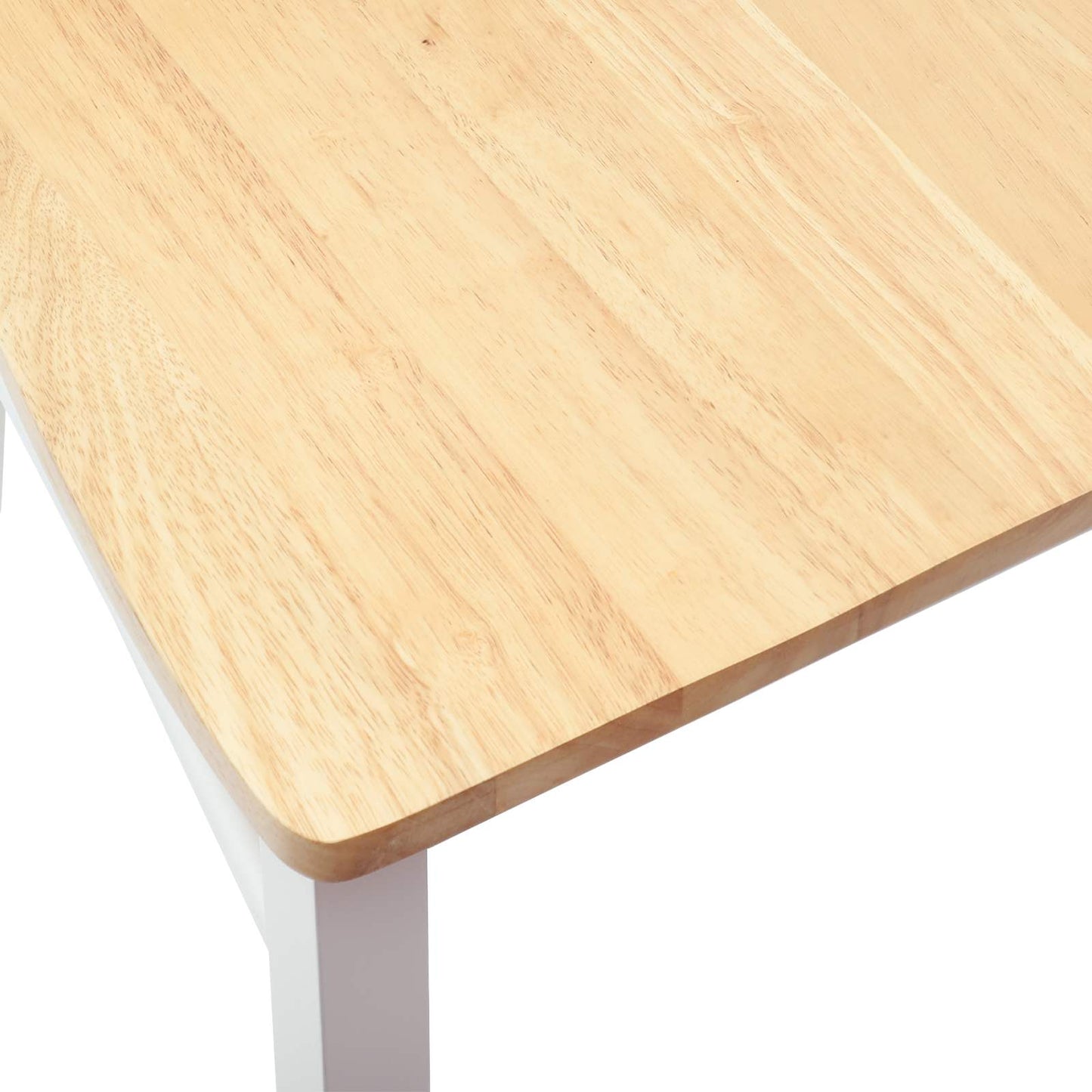vidaXL Esszimmerstühle 2 pcs Weiß 50 x 52,5 x 91 cm Massives Gummiholz