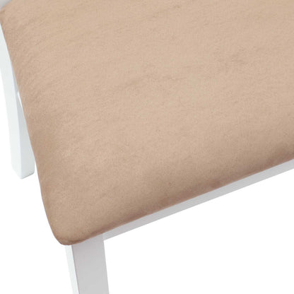 vidaXL Esszimmerstühle 2 pcs Weiß 50 x 52,5 x 91 cm Massives Gummiholz