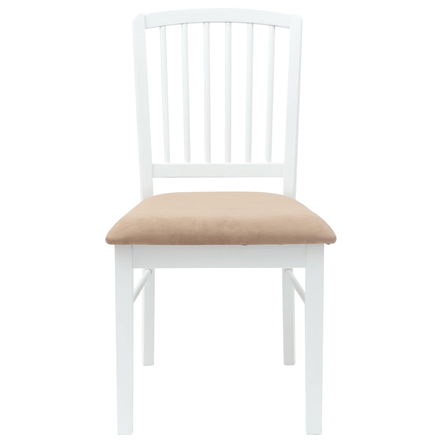 vidaXL Esszimmerstühle 2 pcs Weiß 50 x 52,5 x 91 cm Massives Gummiholz