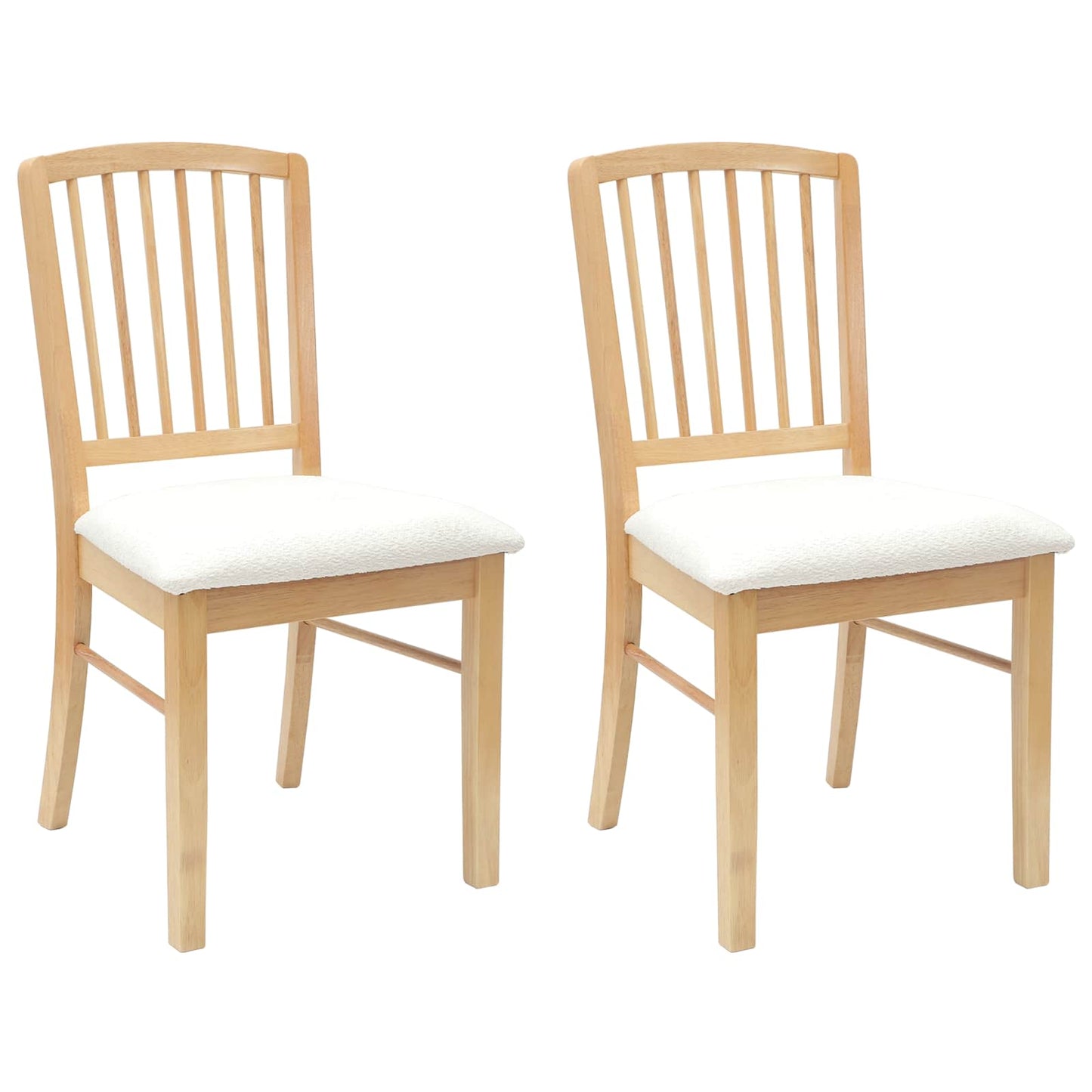 vidaXL Esszimmerstühle 2 pcs Natur 50 x 52,5 x 91 cm