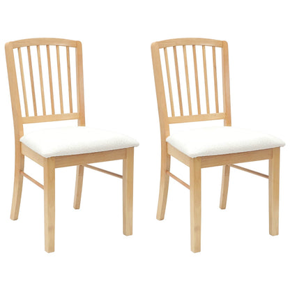 vidaXL Esszimmerstühle 2 pcs Natur 50 x 52,5 x 91 cm