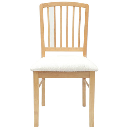 vidaXL Esszimmerstühle 2 pcs Natur 50 x 52,5 x 91 cm