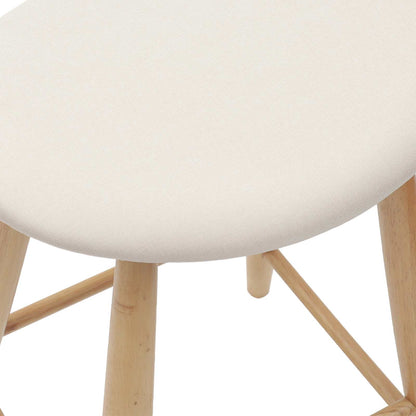 Esszimmerstühle 2 pcs Natur 46 x 37 x 63 cm Massives Gummiholz