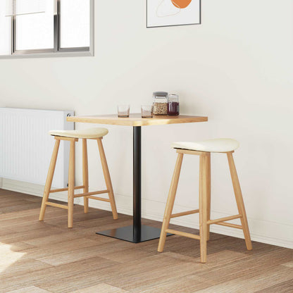 Esszimmerstühle 2 pcs Natur 46 x 37 x 63 cm Massives Gummiholz