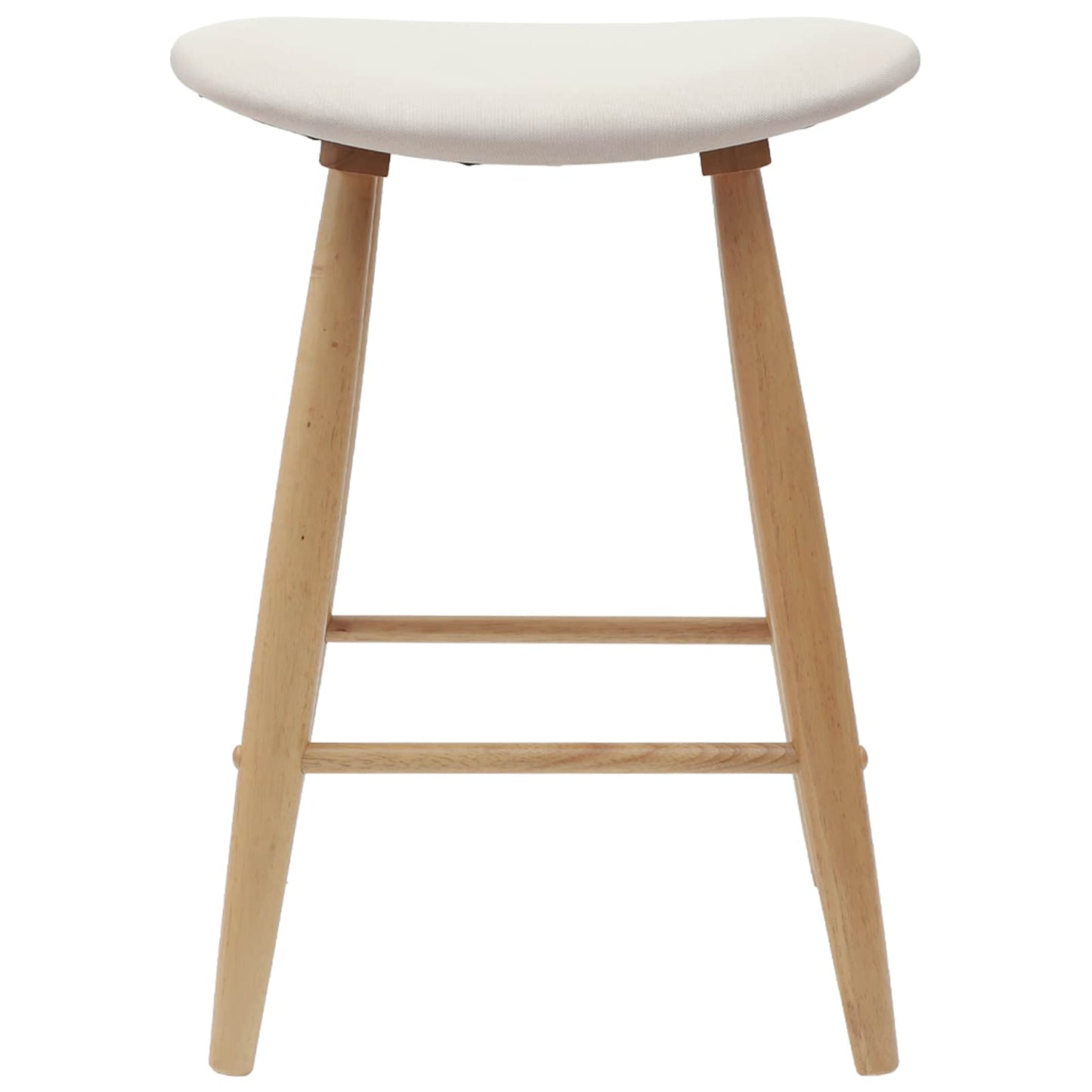 Esszimmerstühle 2 pcs Natur 46 x 37 x 63 cm Massives Gummiholz