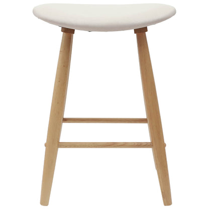 Esszimmerstühle 2 pcs Natur 46 x 37 x 63 cm Massives Gummiholz