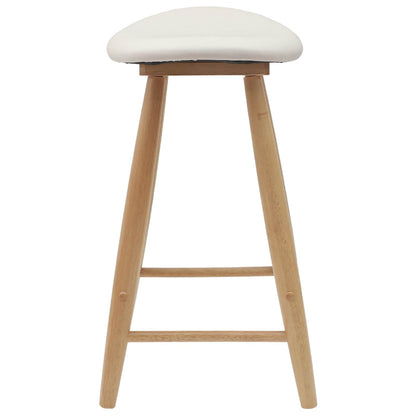 Esszimmerstühle 2 pcs Natur 46 x 37 x 63 cm Massives Gummiholz