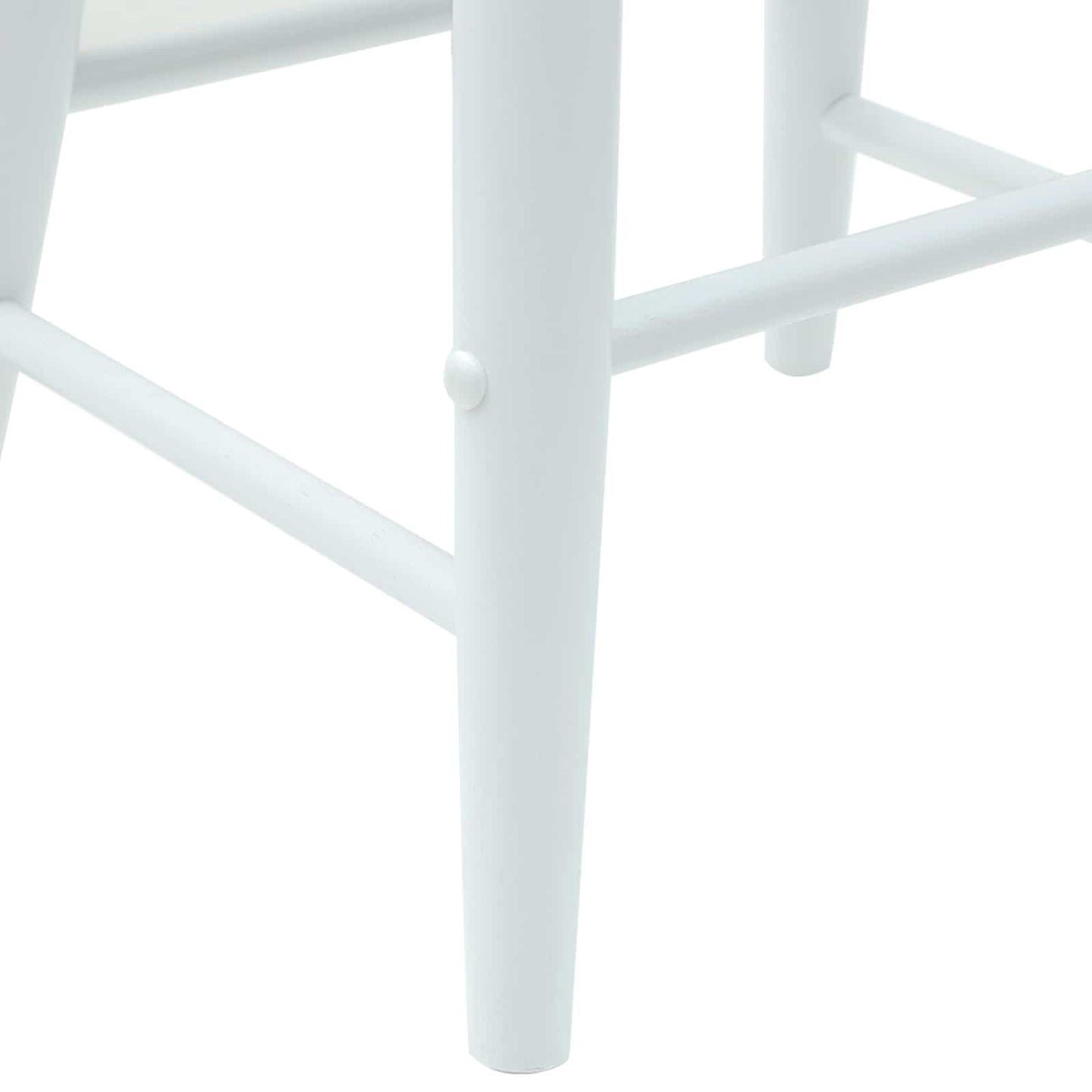 vidaXL Esszimmerstühle 2 pcs Weiß 46 x 37 x 63 cm Massives Gummiholz