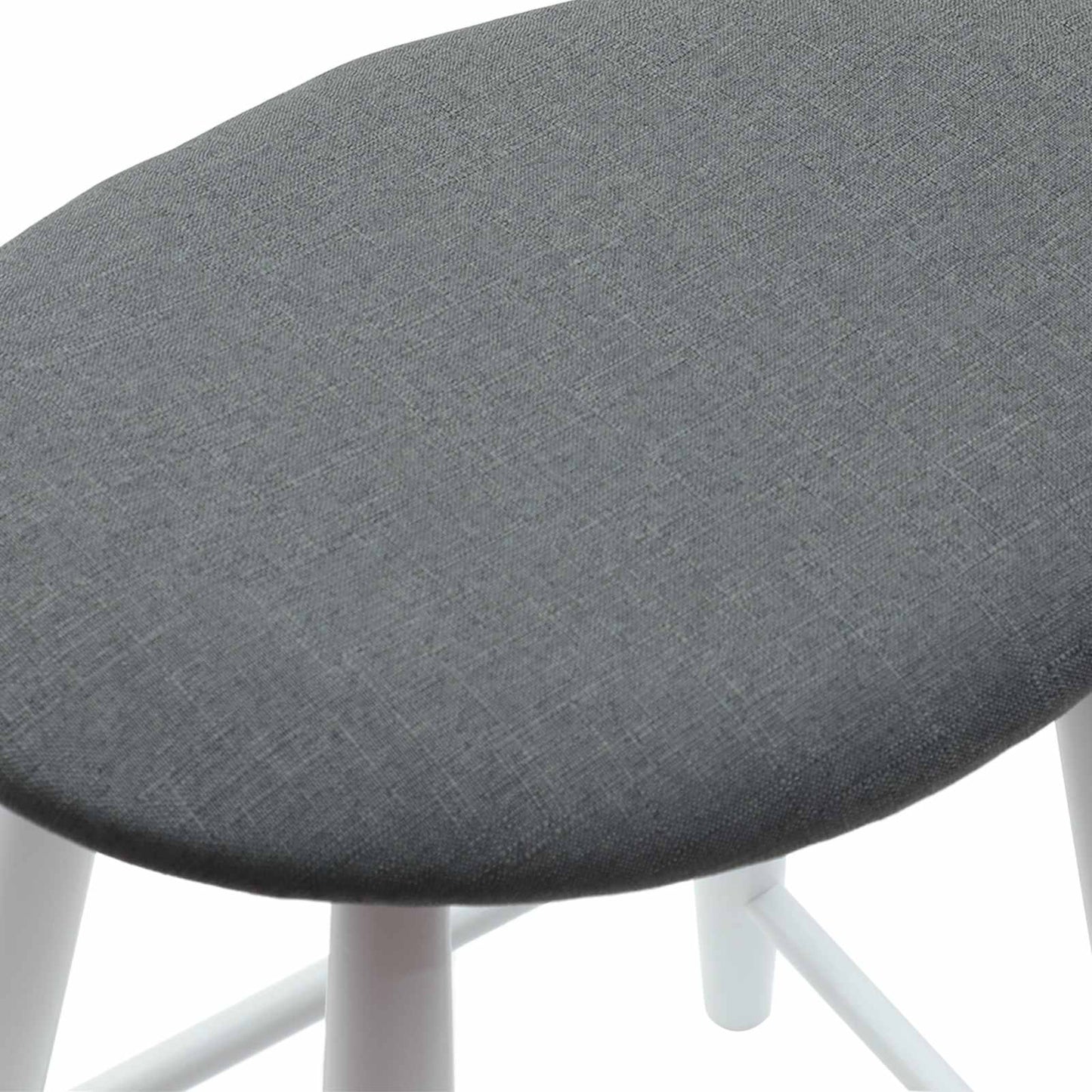 vidaXL Esszimmerstühle 2 pcs Weiß 46 x 37 x 63 cm Massives Gummiholz