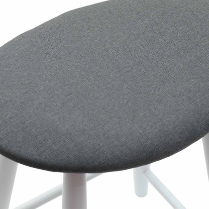 vidaXL Esszimmerstühle 2 pcs Weiß 46 x 37 x 63 cm Massives Gummiholz