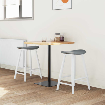 vidaXL Esszimmerstühle 2 pcs Weiß 46 x 37 x 63 cm Massives Gummiholz