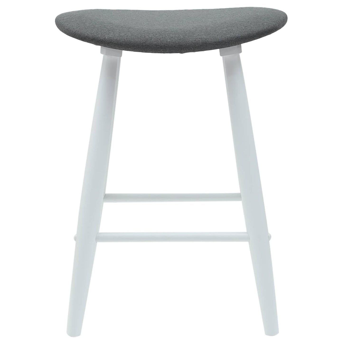 vidaXL Esszimmerstühle 2 pcs Weiß 46 x 37 x 63 cm Massives Gummiholz