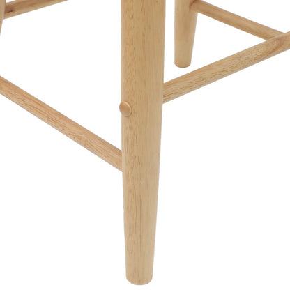 Esszimmerstühle 2 pcs Natur 46 x 37 x 63 cm Massives Gummiholz