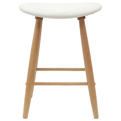 Esszimmerstühle 2 pcs Natur 46 x 37 x 63 cm Massives Gummiholz