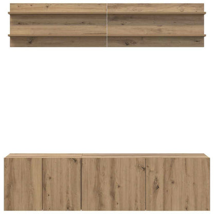 vidaXL TV-Einheiten Wandmontiert 6 pcs Artisan-Eiche Holzwerkstoff