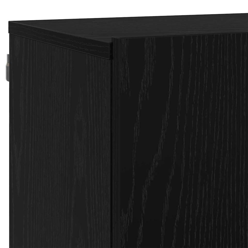 vidaXL TV-Einheiten 6 pcs Schwarz Eichen-Optik Holzwerkstoff