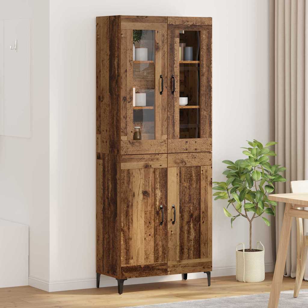 vidaXL Highboard Altholz 69,5 x 34 x 180 cm Holzwerkstoff
