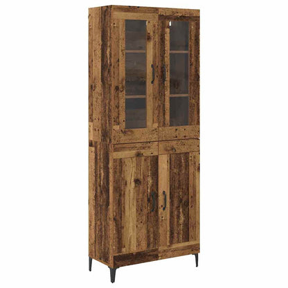vidaXL Highboard Altholz 69,5 x 34 x 180 cm Holzwerkstoff