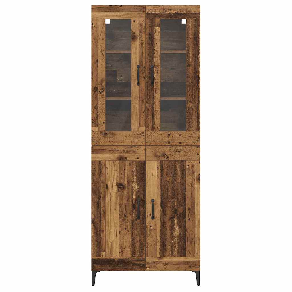 vidaXL Highboard Altholz 69,5 x 34 x 180 cm Holzwerkstoff