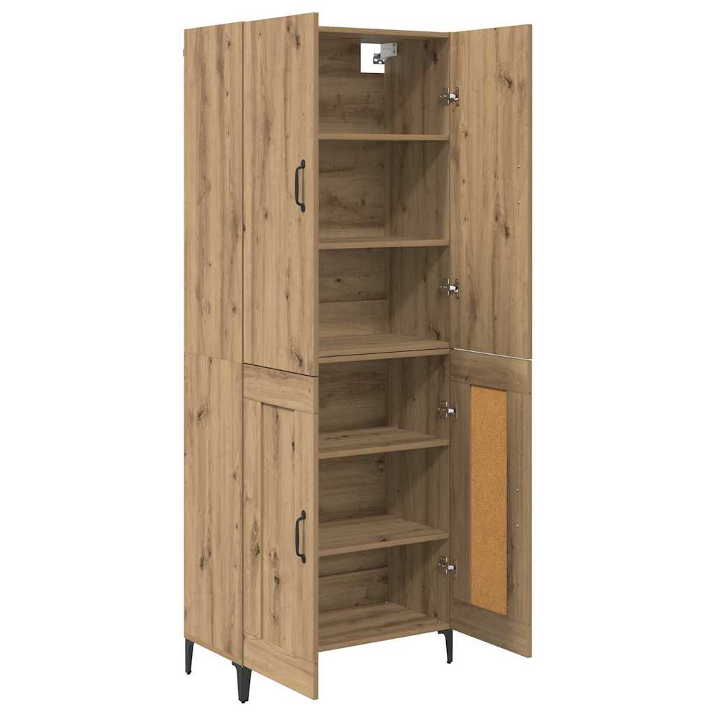 vidaXL Highboard Artisan-Eiche 69,5 x 34 x 180 cm Holzwerkstoff