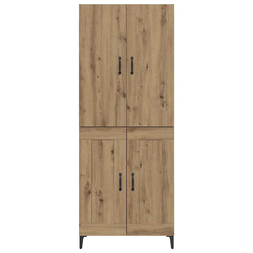 vidaXL Highboard Artisan-Eiche 69,5 x 34 x 180 cm Holzwerkstoff