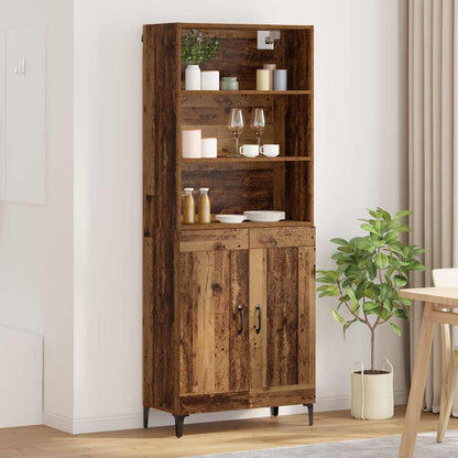 Highboard 2 pcs Altholz Holzwerkstoff