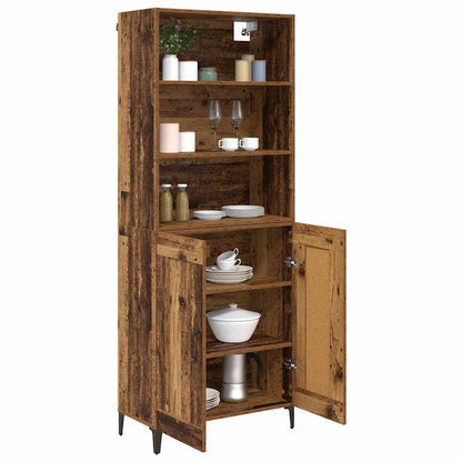 Highboard 2 pcs Altholz Holzwerkstoff