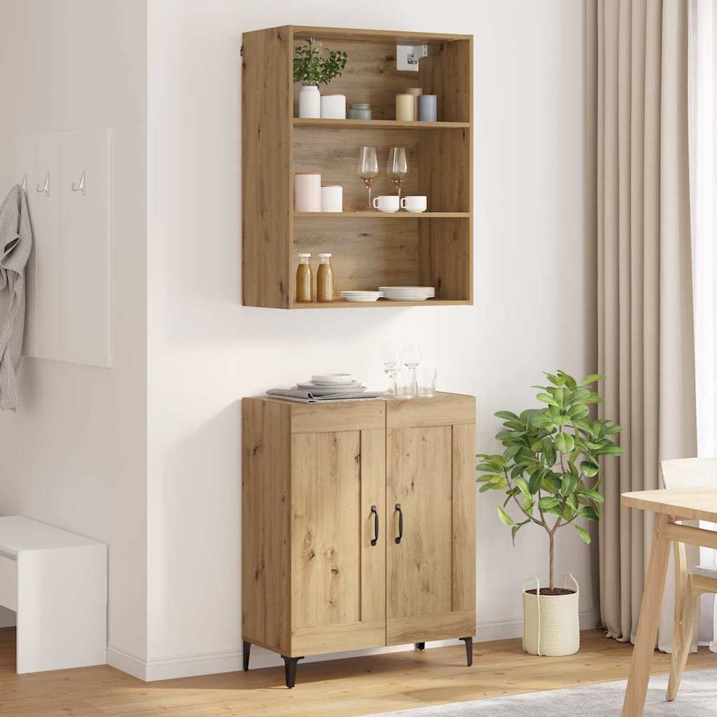 Highboard 2 pcs Artisan-Eiche Holzwerkstoff
