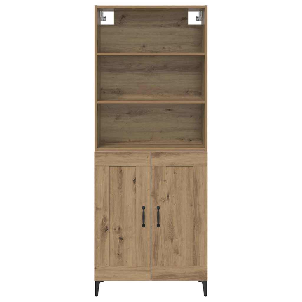 Highboard 2 pcs Artisan-Eiche Holzwerkstoff