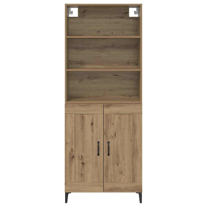 Highboard 2 pcs Artisan-Eiche Holzwerkstoff