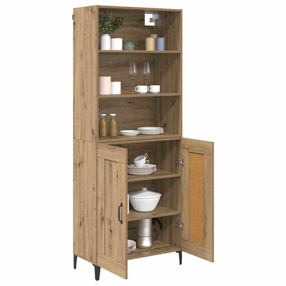 Highboard 2 pcs Artisan-Eiche Holzwerkstoff
