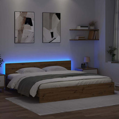 Bettrahmen Artisan-Eiche 200 x 200 cm Holzwerkstoff