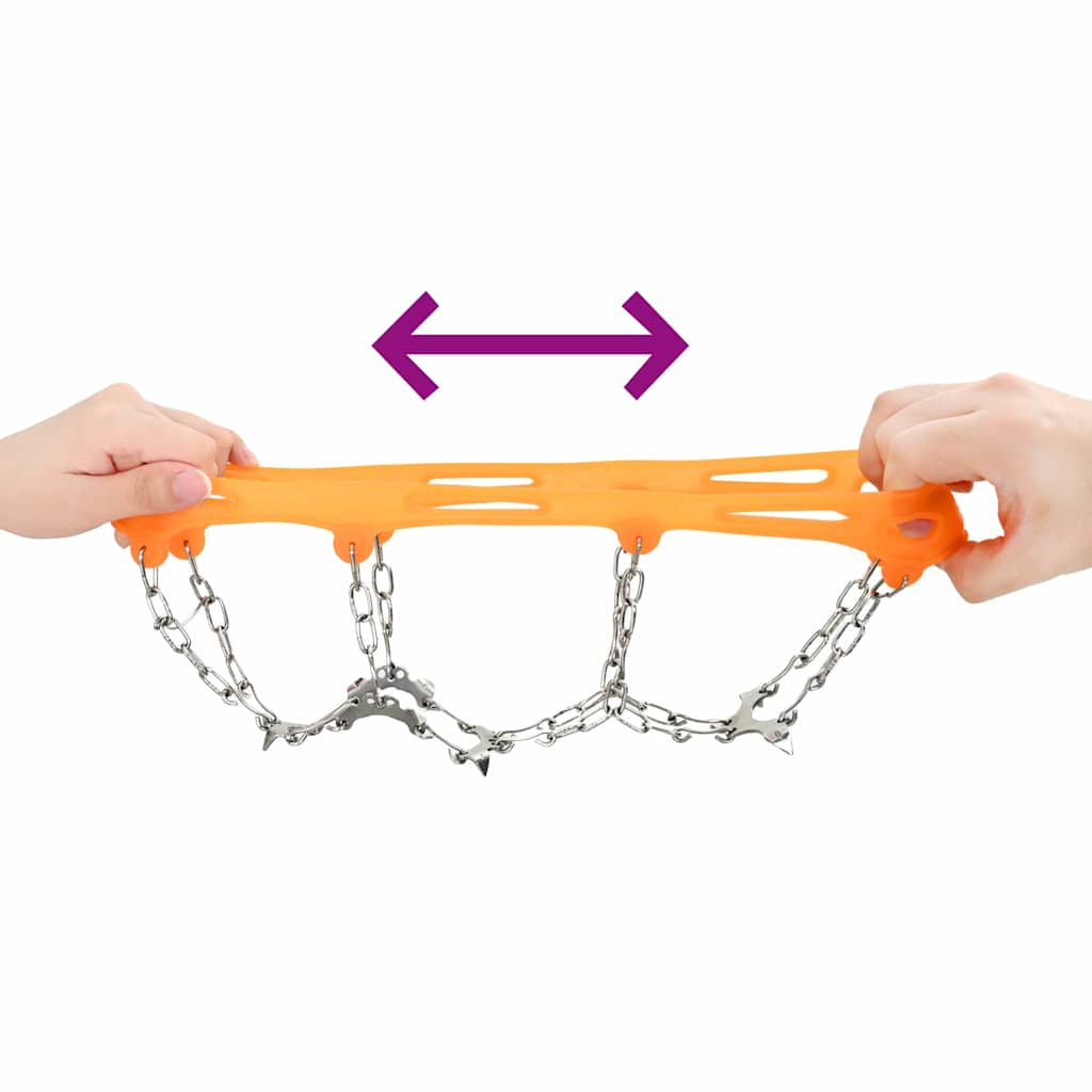 Eiskrallen für Schuhe mit 10 Spikes Orange S