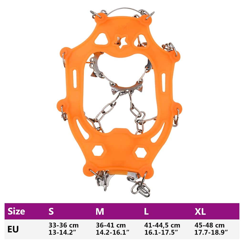 Eiskrallen für Schuhe Orange L