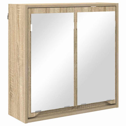 vidaXL Badezimmermöbel-Set mit Regal 4 pcs Sonoma-Eiche Holzwerkstoff