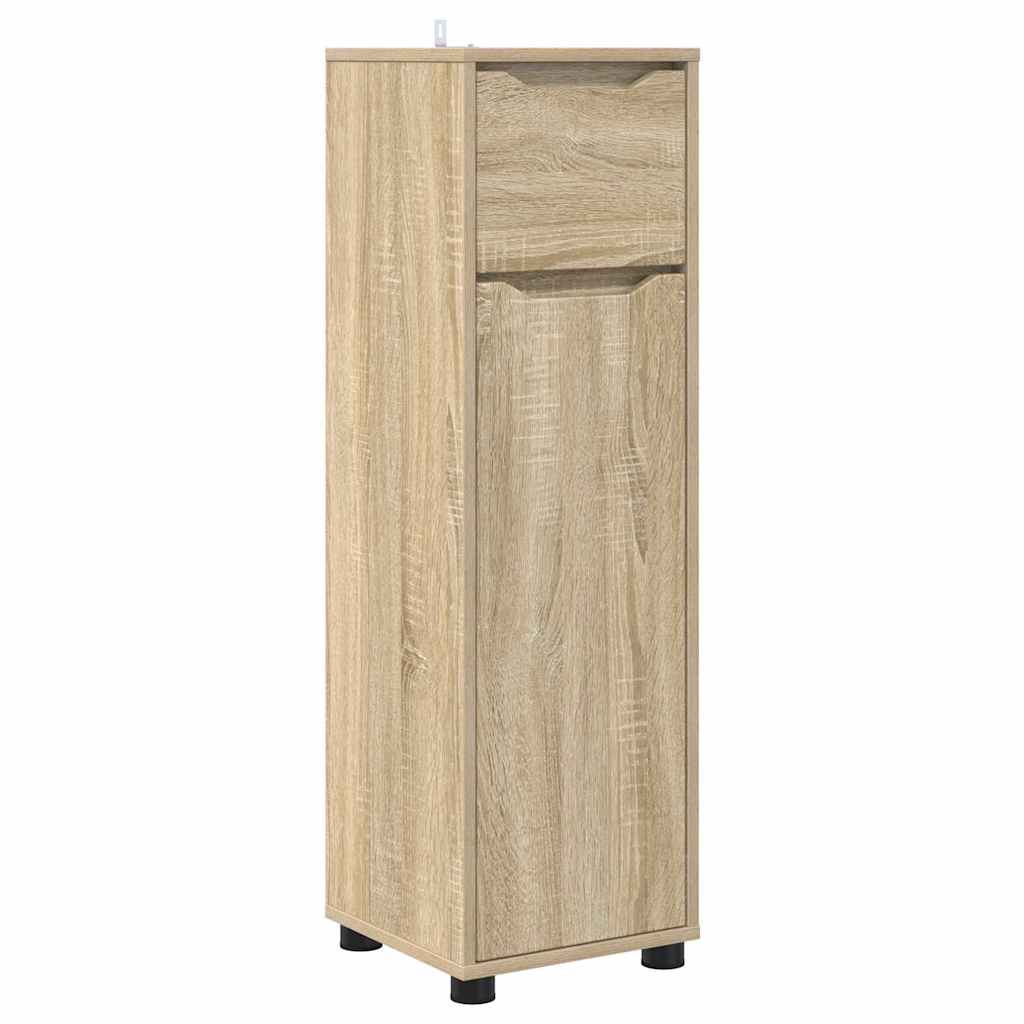 vidaXL Badezimmermöbel-Set mit Regal 4 pcs Sonoma-Eiche Holzwerkstoff