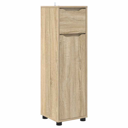 vidaXL Badezimmermöbel-Set mit Regal 4 pcs Sonoma-Eiche Holzwerkstoff