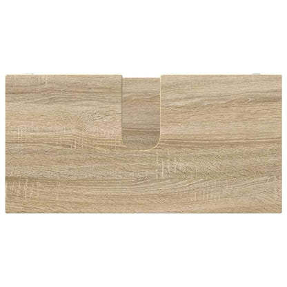 vidaXL Badezimmermöbel-Set mit Regal 4 pcs Sonoma-Eiche Holzwerkstoff