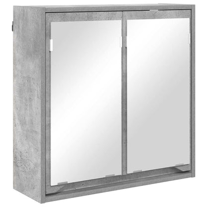 vidaXL Badezimmermöbel-Set mit Regal 4 pcs Beton Grau Holzwerkstoff
