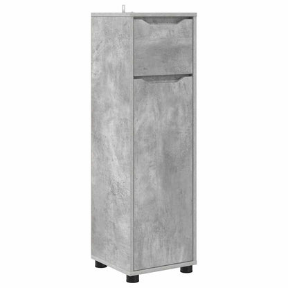 vidaXL Badezimmermöbel-Set mit Regal 4 pcs Beton Grau Holzwerkstoff