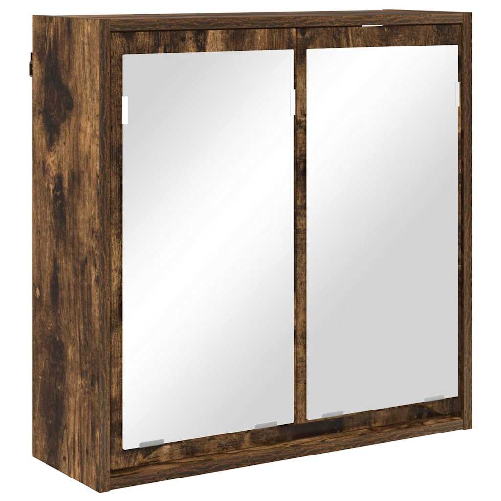 vidaXL Badezimmermöbel-Set 4 pcs Geräucherte Eiche Holzwerkstoff