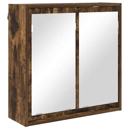 vidaXL Badezimmermöbel-Set 4 pcs Geräucherte Eiche Holzwerkstoff