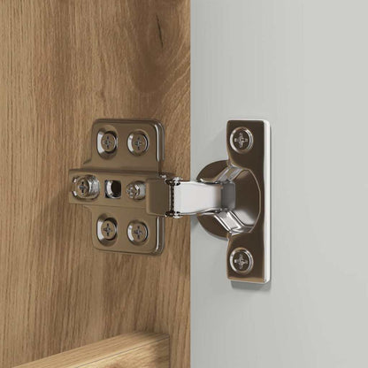 vidaXL Badezimmermöbel-Set mit Regal 4 pcs Artisan-Eiche Holzwerkstoff