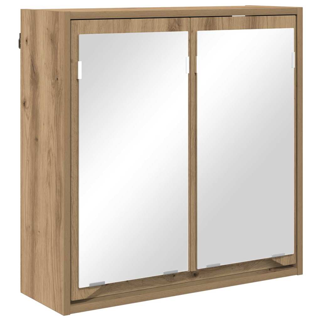 vidaXL Badezimmermöbel-Set mit Regal 4 pcs Artisan-Eiche Holzwerkstoff