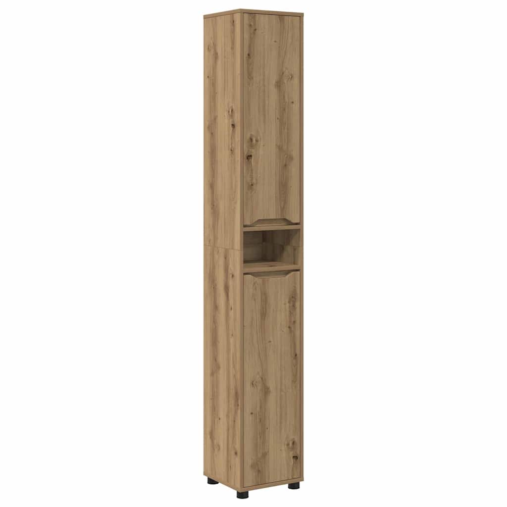 vidaXL Badezimmermöbel-Set mit Regal 4 pcs Artisan-Eiche Holzwerkstoff