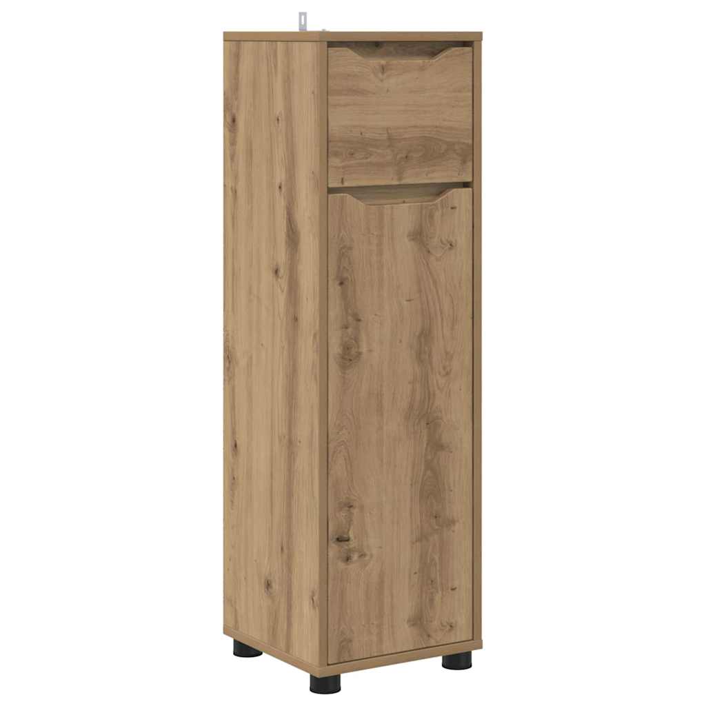 vidaXL Badezimmermöbel-Set mit Regal 4 pcs Artisan-Eiche Holzwerkstoff