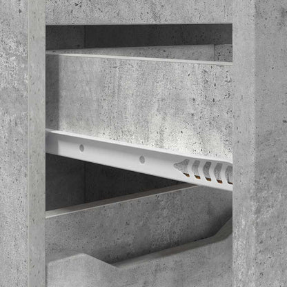 vidaXL Badezimmermöbel-Set mit Regal 3 pcs Beton Grau Holzwerkstoff